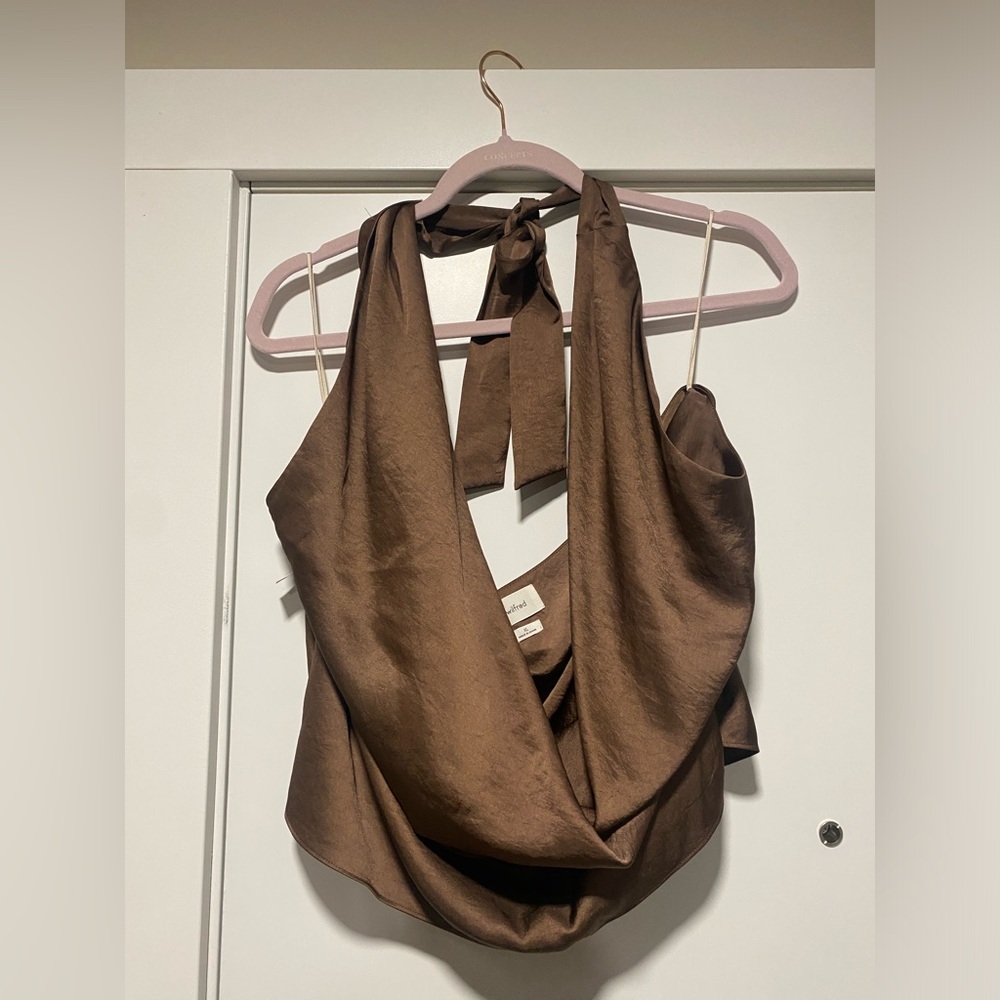 Wilfred Martini Satin Top in Cocoa Bean ☕️🍸